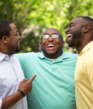 brothers laughing together