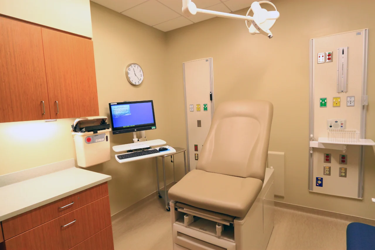 The inside of a room at a treatment clinic